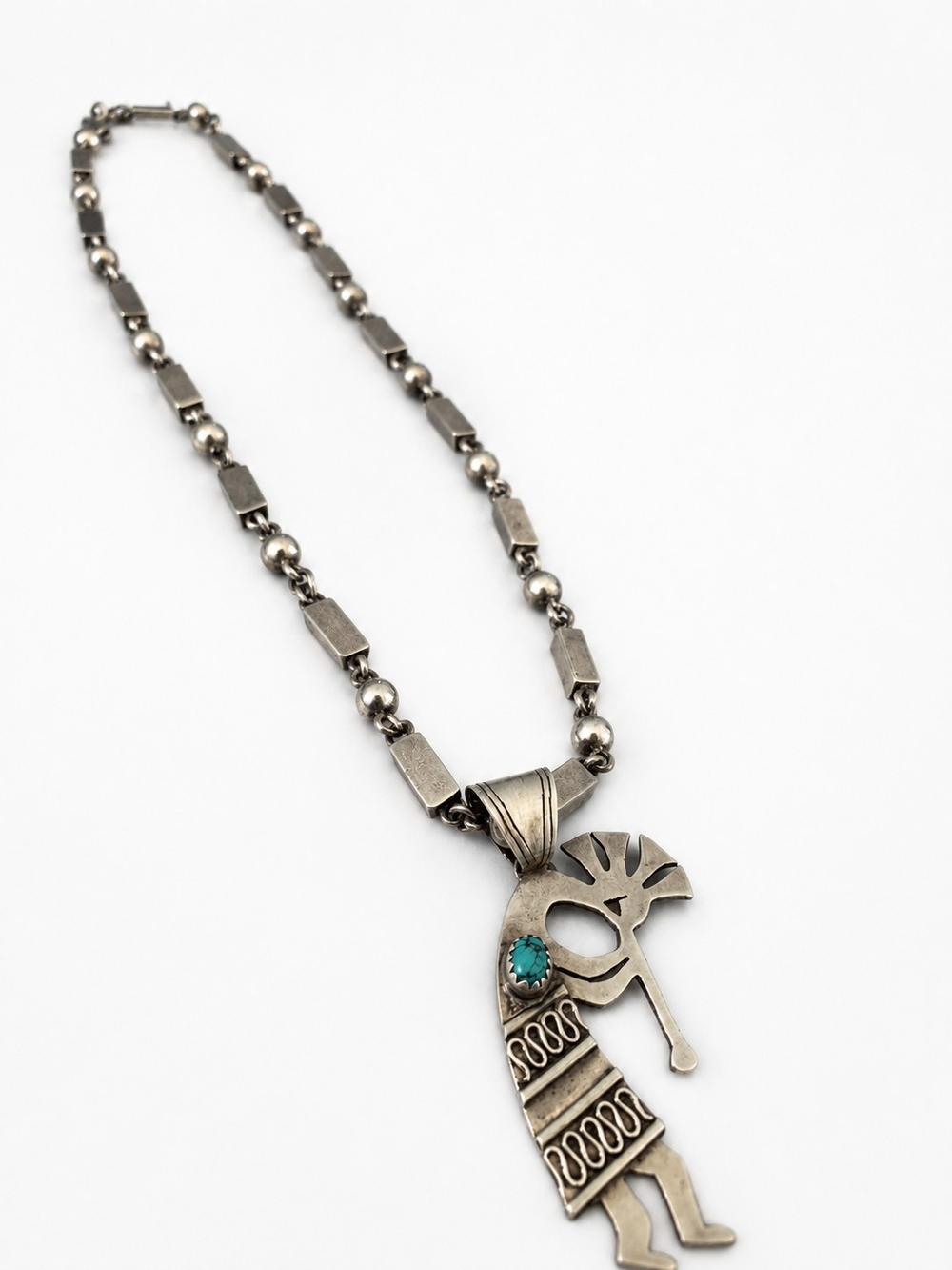 VINTAGE 925 STERLING SILVER Taxco JEWELRY LOT NECKLACE PENDANT CUFF TURQUOISE 👌 - Picture 4 of 14